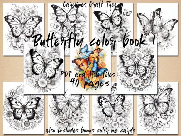 Butterfly Color Book and Color Me Cards: A Digital Kit for Creative Flow
