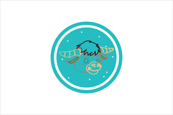 Chinese New Year Bifalo Icon Color Line: A Festive Design Asset for the Year of the Ox