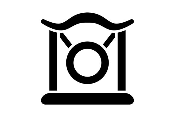 Chinese New Year Gong Solid Color: A Bold Vector for Festive Design