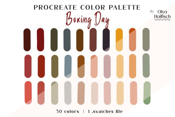 Christmas Procreate Color Swatches: Your Festive Design Toolkit