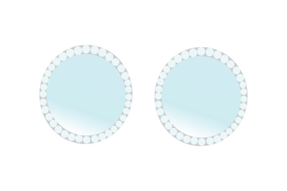 Circle Earrings in Light Blue Color: A Fresh Take on Modern Typography