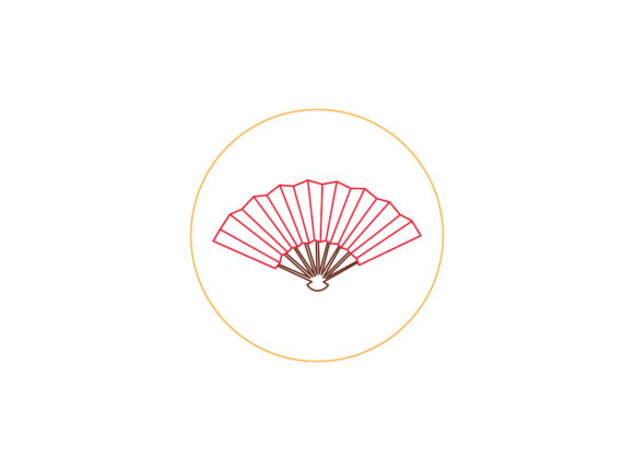 Elevate Your Brand with the Chinese New Year Fan Color Line Icon