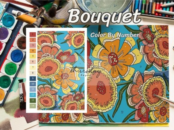 Flowers Color by Number: A Creative Escape for Busy Minds