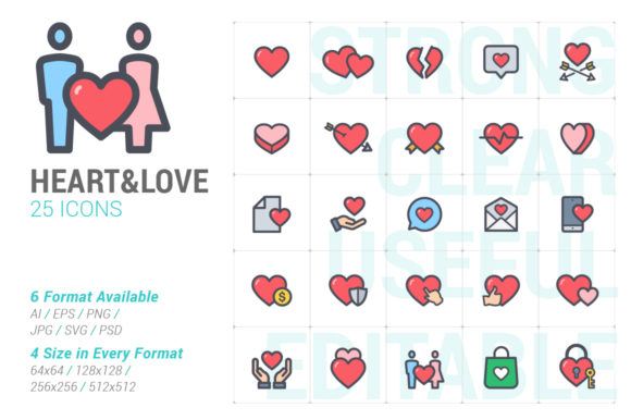 Heart & Love Full Color Icon: A Visual Toolkit for Modern Projects