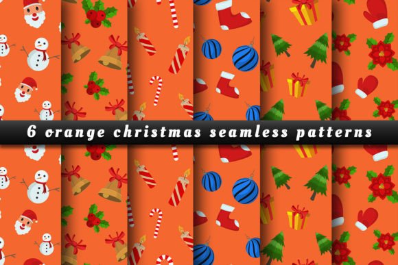Infuse Festive Warmth with Orange Christmas Seamless Patterns