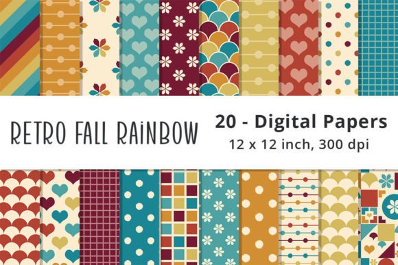 Retro Fall Rainbow Color Scrapbook Paper: A Designer's Guide