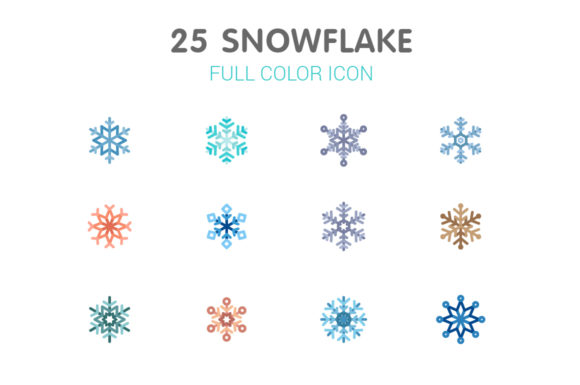 Snowflake Color Icon: A Winter Design Essential