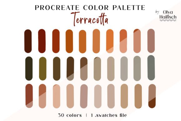 Terracotta Procreate Color Palette: A Warm Boho Toolkit