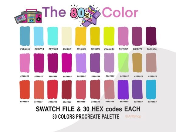 The 80's Vibes Color Palette: Instant Retro Appeal