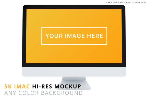 Transform Your Portfolio with the 5K iMac Any Color Background Mockup