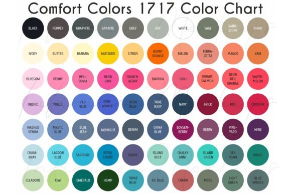 Understanding the Color Chart Comfort Colors 1717 Guide