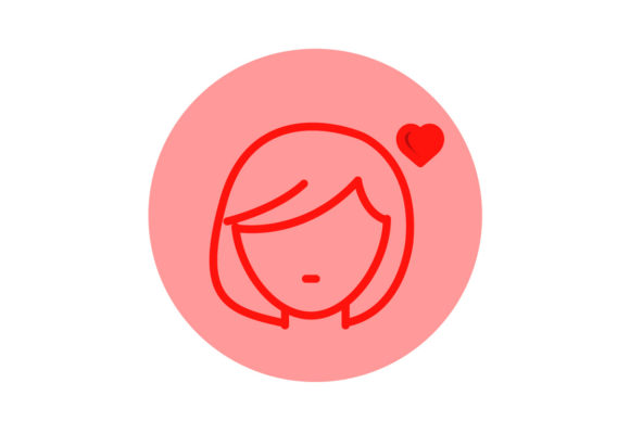 Valentine Icon Girl Line Color: A Fresh Take on Festive Design Assets