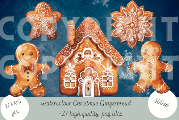 Watercolour Gingerbread: A Festive Design Collection