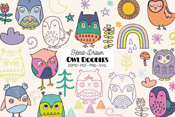 Whimsical Wildlife: Unleashing the Owl Color Doodle Collection